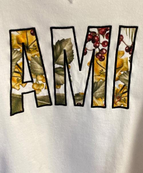 AMIPARIS（アミパリス）AMIPARIS (アミパリス) ボタニカルクルーネックスウェット ホワイト×グリーン サイズ:Ｓの古着・服飾アイテム