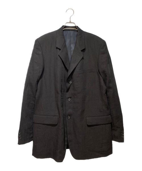 Yohji Yamamoto COSTUME D'HOMME（ヨウジヤマモトコスチュームドオム）Yohji Yamamoto COSTUME D'HOMME (ヨウジヤマモトコスチュームドオム) リネン テーラード ジャケット ブラック サイズ:3の古着・服飾アイテム