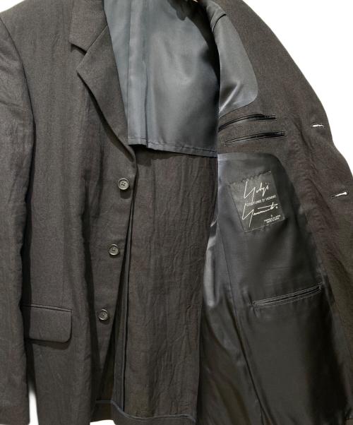 Yohji Yamamoto COSTUME D'HOMME（ヨウジヤマモトコスチュームドオム）Yohji Yamamoto COSTUME D'HOMME (ヨウジヤマモトコスチュームドオム) リネン テーラード ジャケット ブラック サイズ:3の古着・服飾アイテム