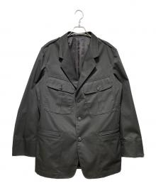 Y's for men（ワイズフォーメン）の古着「T/C TWILL ACTION PLEATS JACKET」｜ブラック
