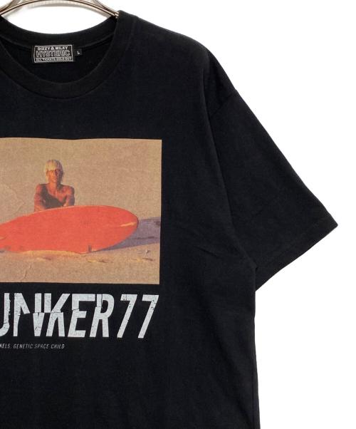 Hysteric Glamour（ヒステリックグラマー）Hysteric Glamour (ヒステリックグラマー) BUNKER 77 (バンカー 77) Tシャツ ブラック サイズ:Lの古着・服飾アイテム