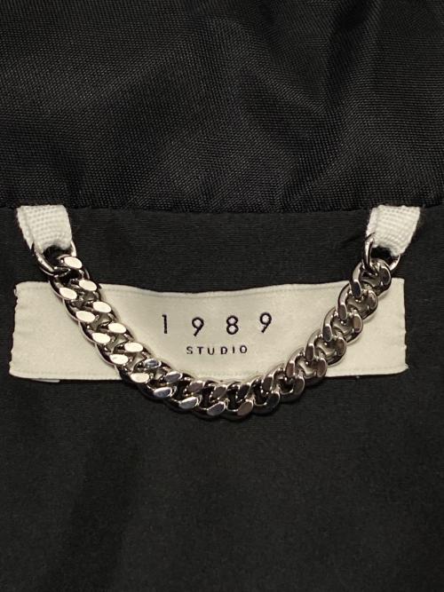 1989 STUDIO（ナインティーンエイティーナイン）1989 STUDIO (ナインティーンエイティーナイン) LOGO NYLON PUFFER JACKET ブラック サイズ:Mの古着・服飾アイテム