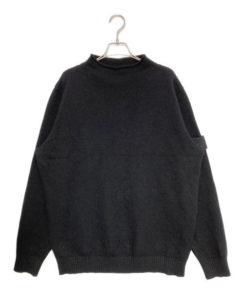 STONE ISLAND（ストーンアイランド）STONE ISLAND (ストーンアイランド) カシミヤ クルーネック ニットセーター ブラック サイズ:XLの古着・服飾アイテム