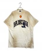 BALENCIAGAバレンシアガ）の古着「クラッシュダスト加工ワッペンTシャツ」｜ホワイト