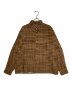 BoTTボット）の古着「PRINTED FLANNEL SHIRT」｜ブラウン