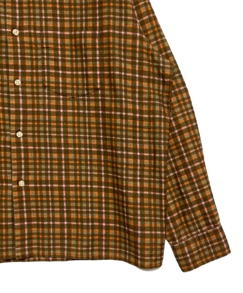 BoTT（ボット）BoTT (ボット) PRINTED FLANNEL SHIRT ブラウン サイズ:Mの古着・服飾アイテム