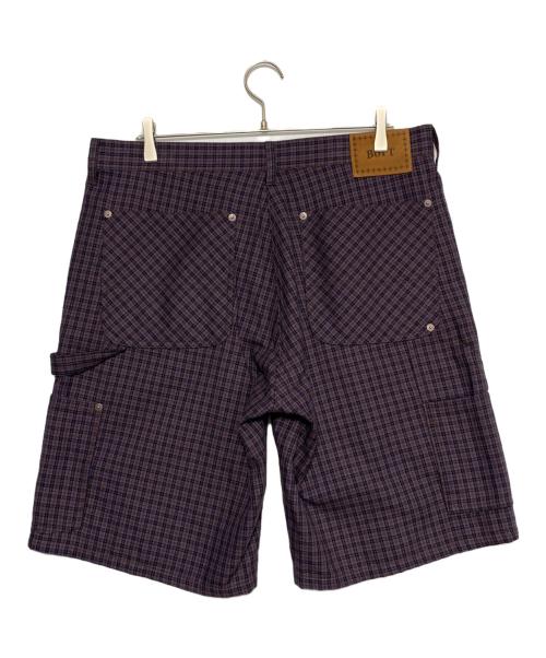 BoTT（ボット）BoTT (ボット) Plaid Double Knee Short パープル サイズ:Lの古着・服飾アイテム
