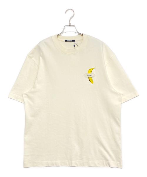 jacquemus（ジャックムス）jacquemus (ジャックムス) グログランロゴ カットソー アイボリー サイズ:XLの古着・服飾アイテム