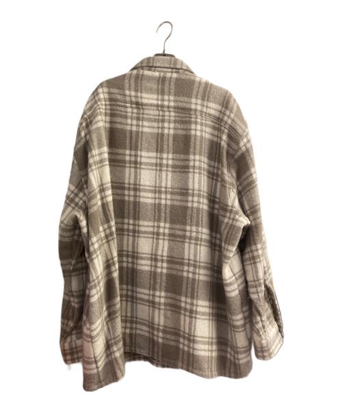 AMIPARIS（アミパリス）AMIPARIS (アミパリス) Ami Maxi Overshirt グレー×アイボリー サイズ:XLの古着・服飾アイテム