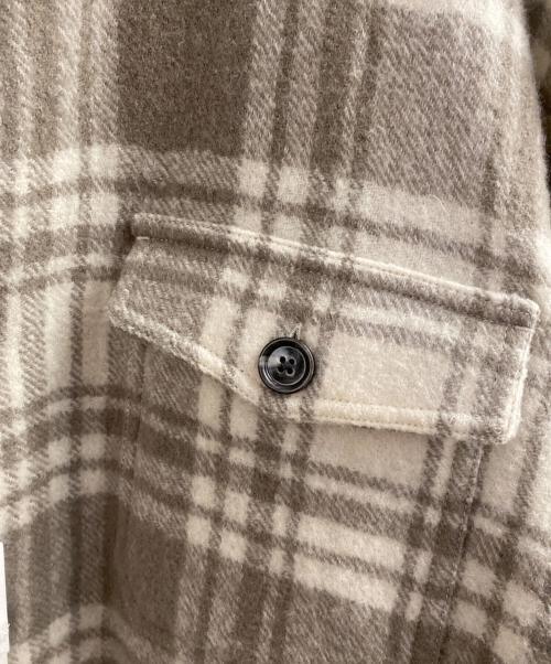 AMIPARIS（アミパリス）AMIPARIS (アミパリス) Ami Maxi Overshirt グレー×アイボリー サイズ:XLの古着・服飾アイテム