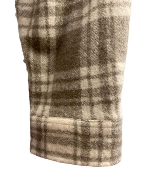 AMIPARIS（アミパリス）AMIPARIS (アミパリス) Ami Maxi Overshirt グレー×アイボリー サイズ:XLの古着・服飾アイテム