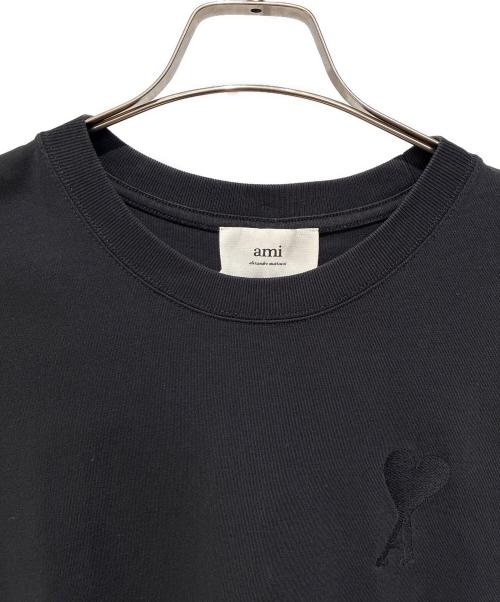 AMI Alexandre Mattiussi（アミアレクサンドルマテュッシ）AMI Alexandre Mattiussi (アミアレクサンドルマテュッシ) ハートロゴTシャツ ブラック サイズ:Mの古着・服飾アイテム