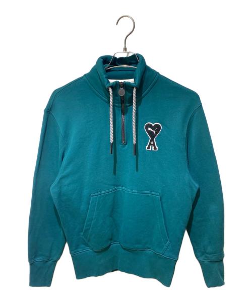 AMI Alexandre Mattiussi（アミアレクサンドルマテュッシ）AMI Alexandre Mattiussi (アミアレクサンドルマテュッシ) PUMA (プーマ) ハーフジップスウェット グリーン サイズ:XSの古着・服飾アイテム