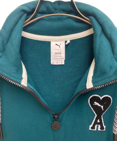 AMI Alexandre Mattiussi（アミアレクサンドルマテュッシ）AMI Alexandre Mattiussi (アミアレクサンドルマテュッシ) PUMA (プーマ) ハーフジップスウェット グリーン サイズ:XSの古着・服飾アイテム