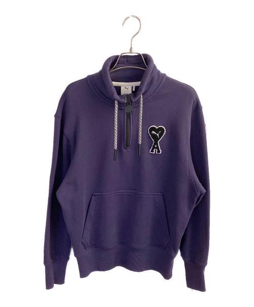 AMI Alexandre Mattiussi（アミアレクサンドルマテュッシ）AMI Alexandre Mattiussi (アミアレクサンドルマテュッシ) PUMA (プーマ) ハーフジップスウェット パープル サイズ:XSの古着・服飾アイテム