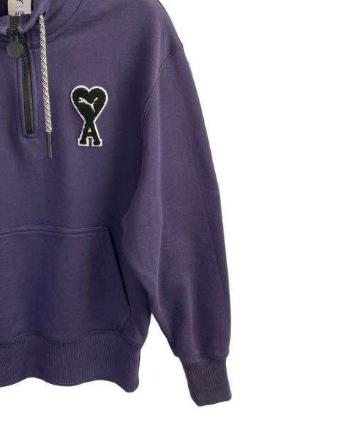 AMI Alexandre Mattiussi（アミアレクサンドルマテュッシ）AMI Alexandre Mattiussi (アミアレクサンドルマテュッシ) PUMA (プーマ) ハーフジップスウェット パープル サイズ:XSの古着・服飾アイテム