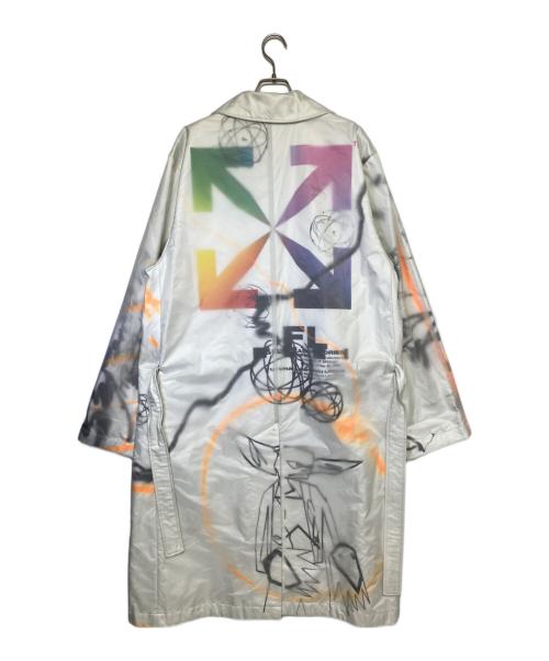 OFFWHITE（オフホワイト）OFFWHITE (オフホワイト) Futura (フューチュラ) Graffiti Arrows Trench Coat マルチカラー サイズ:Mの古着・服飾アイテム