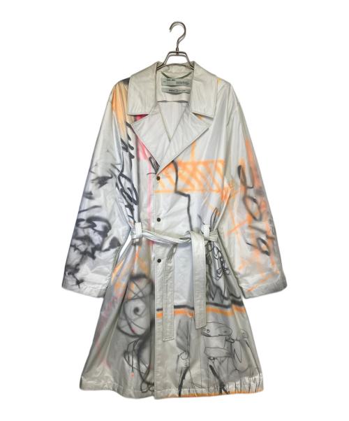 OFFWHITE（オフホワイト）OFFWHITE (オフホワイト) Futura (フューチュラ) Graffiti Arrows Trench Coat マルチカラー サイズ:Mの古着・服飾アイテム