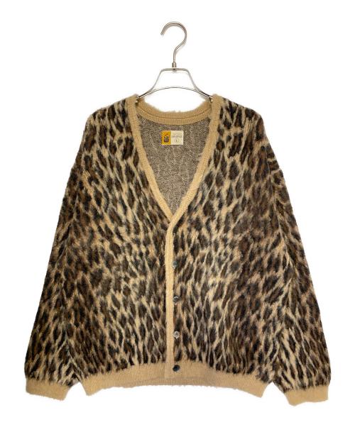 SAINT MICHAEL（セントマイケル）SAINT MICHAEL (セントマイケル) MOHAIR CARDIGAN LEOPARD カーキ サイズ:Lの古着・服飾アイテム
