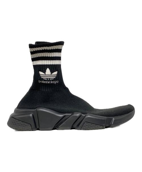 BALENCIAGA（バレンシアガ）BALENCIAGA (バレンシアガ) adidas (アディダス) スピードトレーナー ソックススニーカー ブラック サイズ:26.5cmの古着・服飾アイテム