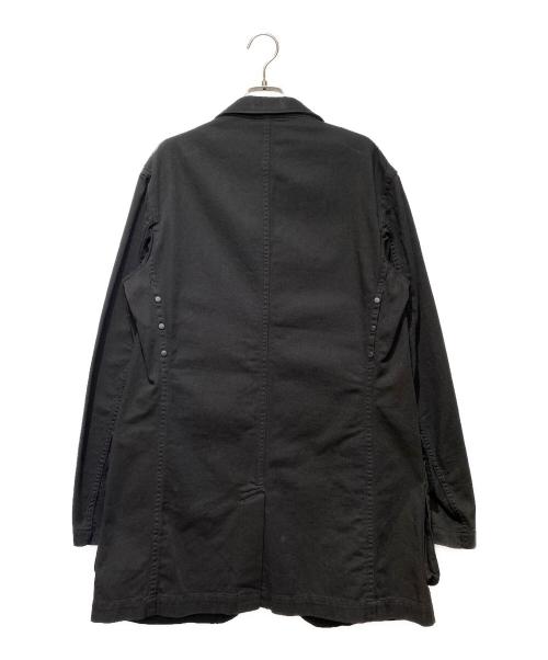 BLACK Scandal Yohji Yamamoto（ブラックスキャンダルヨウジヤマモト）BLACK Scandal Yohji Yamamoto (ブラックスキャンダルヨウジヤマモト) COTTON DRILL SINGLE BREASTED JACKET WITH BOX POCKETS ブラック サイズ:3の古着・服飾アイテム