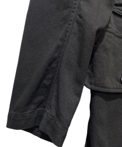 BLACK Scandal Yohji Yamamoto（ブラックスキャンダルヨウジヤマモト）BLACK Scandal Yohji Yamamoto (ブラックスキャンダルヨウジヤマモト) COTTON DRILL SINGLE BREASTED JACKET WITH BOX POCKETS ブラック サイズ:3の古着・服飾アイテム