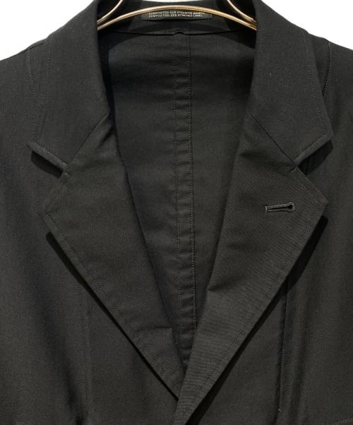 Yohji Yamamoto pour homme（ヨウジヤマモト プールオム）Yohji Yamamoto pour homme (ヨウジヤマモト プールオム) COTTON TWILL NOTCHED LAPEL JACKET ブラック サイズ:3の古着・服飾アイテム