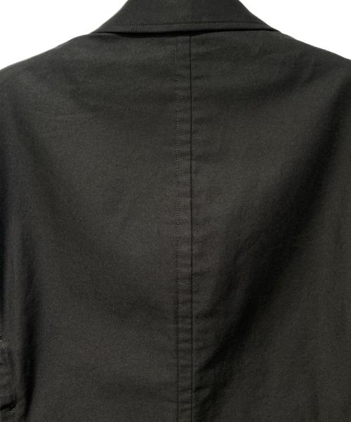 Yohji Yamamoto pour homme（ヨウジヤマモト プールオム）Yohji Yamamoto pour homme (ヨウジヤマモト プールオム) COTTON TWILL NOTCHED LAPEL JACKET ブラック サイズ:3の古着・服飾アイテム