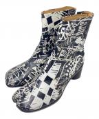 Maison Margielaメゾンマルジェラ）の古着「Graffiti Tabi Boots」｜ブラック×ホワイト