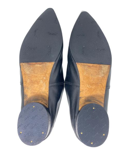 Maison Margiela（メゾンマルジェラ）Maison Margiela (メゾンマルジェラ) Pointed Toe Leather Shoes ブラック サイズ:41の古着・服飾アイテム