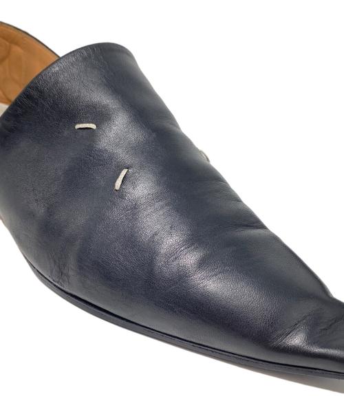 Maison Margiela（メゾンマルジェラ）Maison Margiela (メゾンマルジェラ) Pointed Toe Leather Shoes ブラック サイズ:41の古着・服飾アイテム
