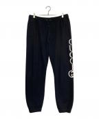 GUCCIグッチ）の古着「ロゴ スウェットパンツ」｜ブラック