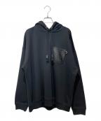 LOEWEロエベ）の古着「ANAGRAM PATCH POCKET HOODIE」｜ブラック