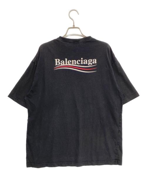 BALENCIAGA（バレンシアガ）BALENCIAGA (バレンシアガ) キャンペーンロゴ バックプリントカットソー ブラック サイズ:Mの古着・服飾アイテム