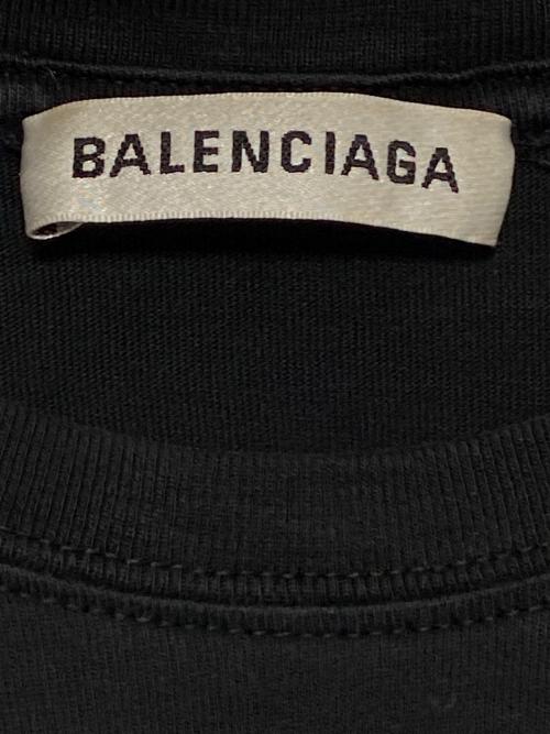 BALENCIAGA（バレンシアガ）BALENCIAGA (バレンシアガ) キャンペーンロゴ バックプリントカットソー ブラック サイズ:Mの古着・服飾アイテム