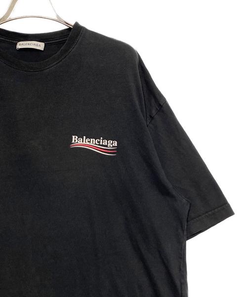 BALENCIAGA（バレンシアガ）BALENCIAGA (バレンシアガ) キャンペーンロゴ バックプリントカットソー ブラック サイズ:Mの古着・服飾アイテム