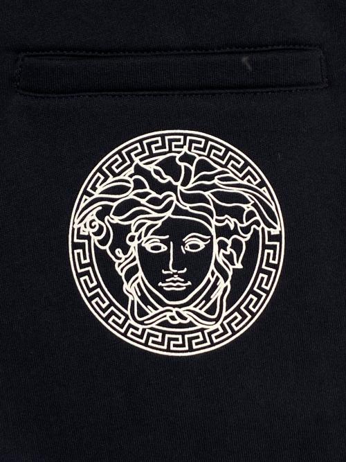 VERSACE（ヴェルサーチェ）VERSACE (ヴェルサーチェ) メデューサプリント スウェットパンツ ネイビー サイズ:XXLの古着・服飾アイテム
