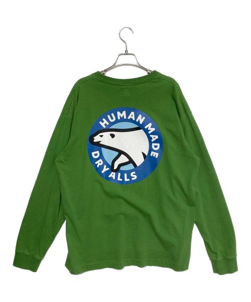 HUMAN MADE（ヒューマンメイド）HUMAN MADE (ヒューマンメイド) GRAPHIC L/S T-SHIRT 黄緑 サイズ:XXLの古着・服飾アイテム