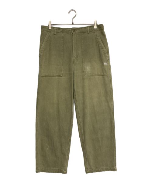 WIND AND SEA（ウィンダンシー）WIND AND SEA (ウィンダンシー) DOUBLE KNEE PANT オリーブ サイズ:Lの古着・服飾アイテム