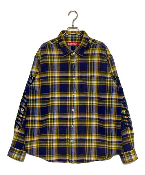 SUPREME（シュプリーム）SUPREME (シュプリーム) Old English Plaid Flannel Shirt イエロー×ブルー サイズ:Mの古着・服飾アイテム