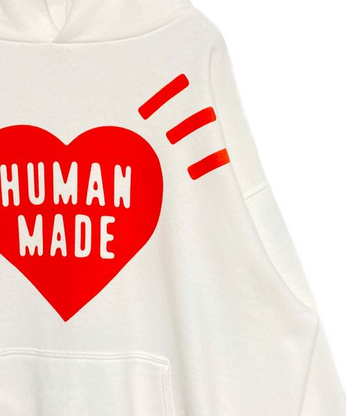 HUMAN MADE（ヒューマンメイド）HUMAN MADE (ヒューマンメイド) Heart Logo Hoodie ホワイト サイズ:XXLの古着・服飾アイテム