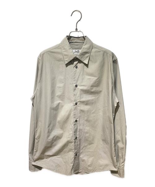 HERMES（エルメス）HERMES (エルメス) コットンレギュラーシャツ ライトグレー サイズ:39の古着・服飾アイテム