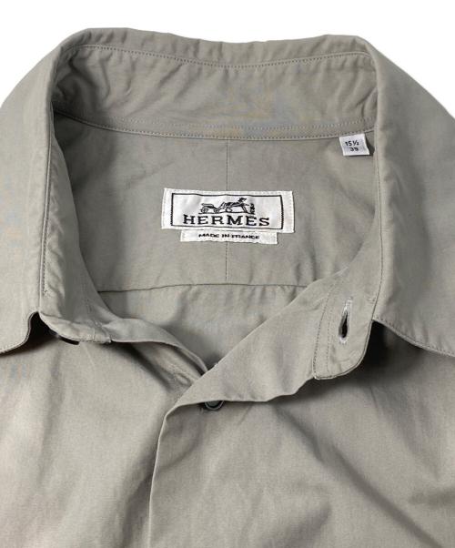 HERMES（エルメス）HERMES (エルメス) コットンレギュラーシャツ ライトグレー サイズ:39の古着・服飾アイテム