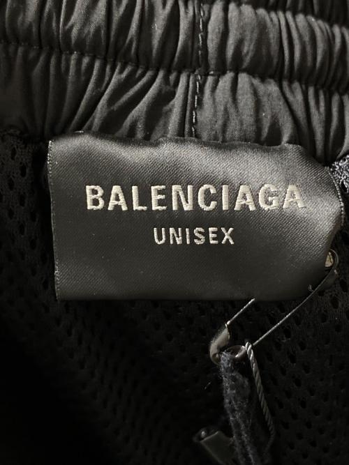 BALENCIAGA（バレンシアガ）BALENCIAGA (バレンシアガ) ロゴ刺繍ナイロントラックバギーロングパンツ ブラック サイズ:Sの古着・服飾アイテム