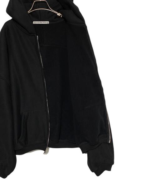 ALEXANDER WANG（アレキサンダー・ワン）ALEXANDER WANG (アレキサンダーワン) ジップアップオーバーサイズパーカー ブラック サイズ:Mの古着・服飾アイテム