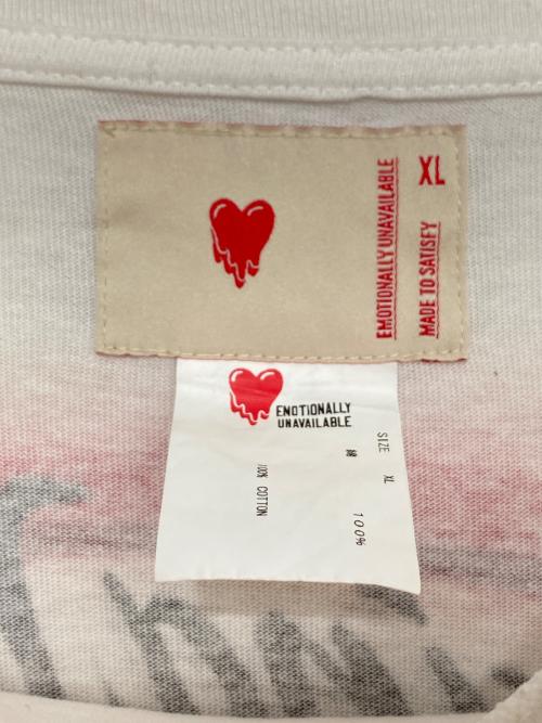 EMOTIONALLY UNAVAILABLE（エモーショナリー・アンアベイラブル）EMOTIONALLY UNAVAILABLE (エモーショナリー・アンアベイラブル) AIRBRUSH MEMORY TEE ホワイト サイズ:XSの古着・服飾アイテム