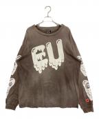 SAINT MICHAEL×EMOTIONALLY UNAVAILABLEセントマイケル×エモーショナリー・アンアベイラブル）の古着「EU STM LS T」｜グレー