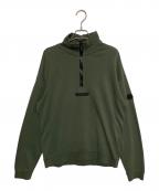 MONCLERモンクレール）の古着「ロゴワッペンハーフジップスウェット」｜オリーブ