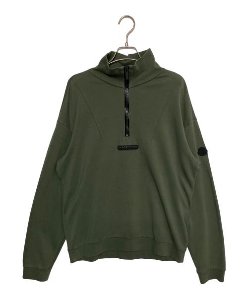 MONCLER（モンクレール）MONCLER (モンクレール) ロゴワッペンハーフジップスウェット オリーブ サイズ:Sの古着・服飾アイテム