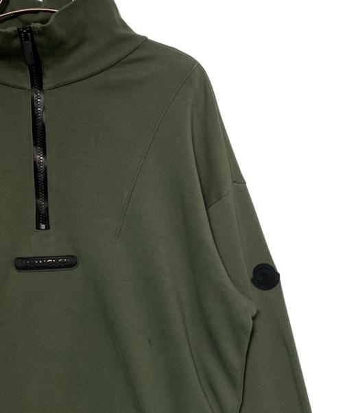 MONCLER（モンクレール）MONCLER (モンクレール) ロゴワッペンハーフジップスウェット オリーブ サイズ:Sの古着・服飾アイテム